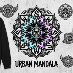 Urban mandala Mens t shirt